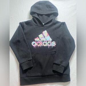 Adidas Kids Hoodie with Multicolor Logo Girls size 7